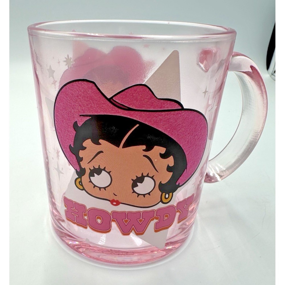 Fleischer studios Silver buffalo glass mug Betty Boop 17.5 oz handwash only